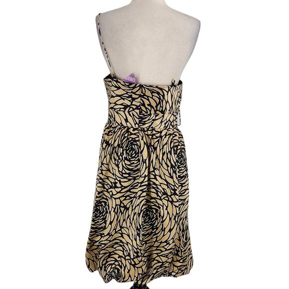 Vintage 1990s Vivienne Tam Silk Blend Satin Floral Cocktail Dress - Picture 5 of 6